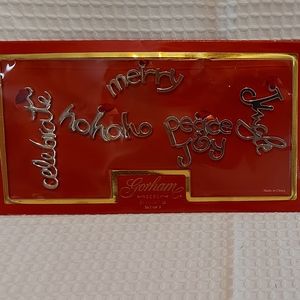 NWT Gorham 1831 Silver type metal Package or Gift Ties - set of 5